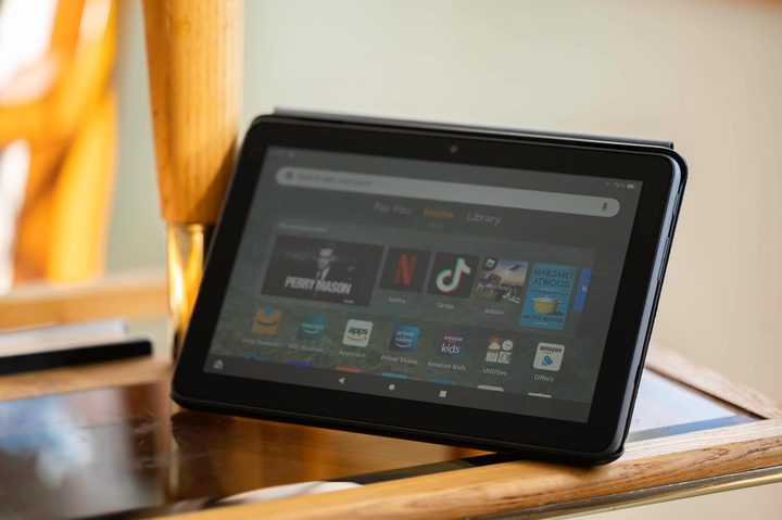 The Amazon Fire HD 8 Plus (2022) screen in use.