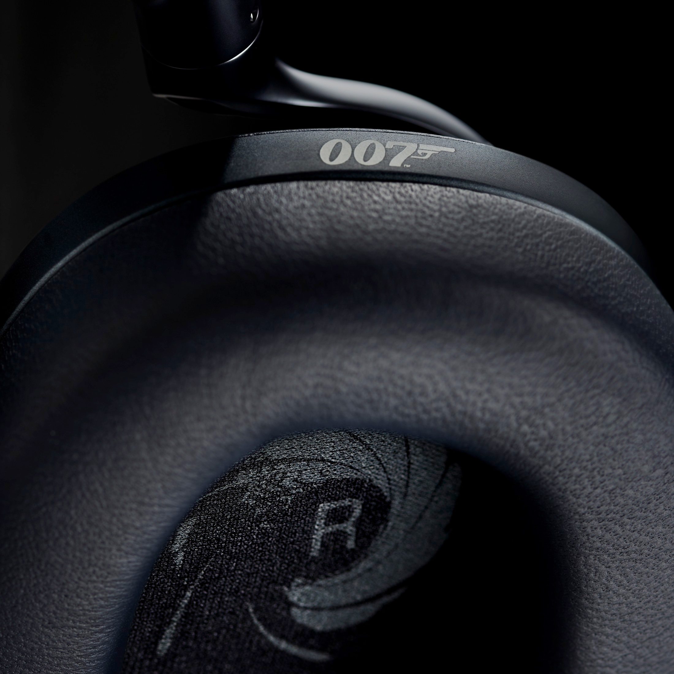 Close-up of Bowers & Wilkins Px8 007 Edition wireless headphones.