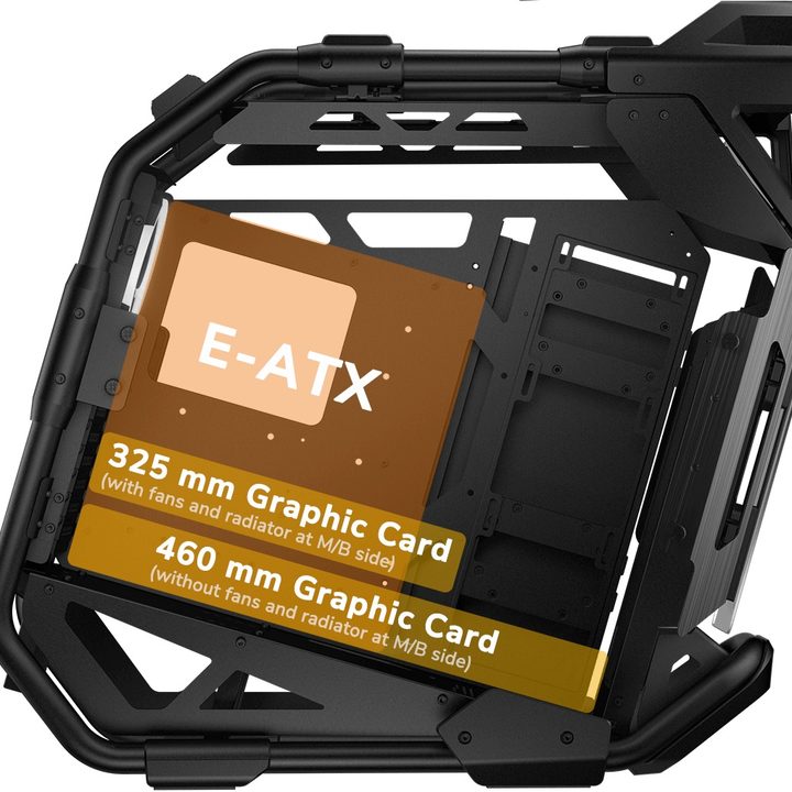 Cougar Cratus PC case seen from the side.