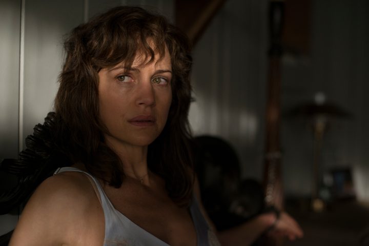 Carla Gugino glances to the side in Gerald's Game.