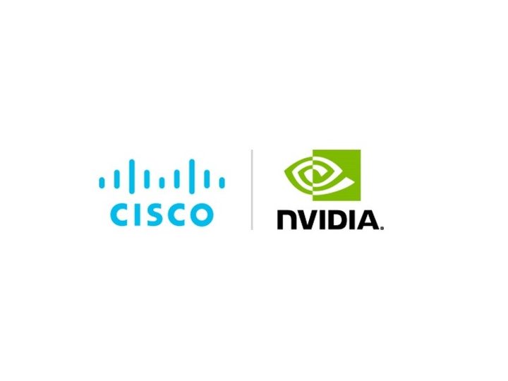 Cisco and NVIDIA logos on blank background.