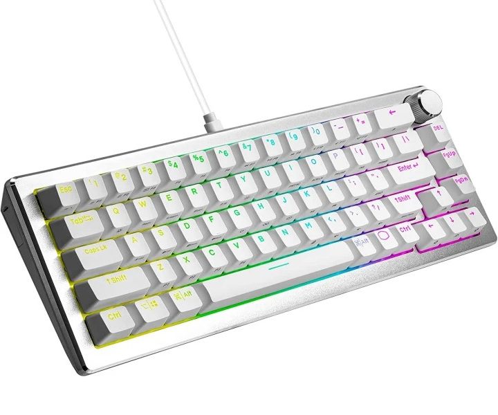 The white version of the Cooler Master CK270 RGB on a white background.