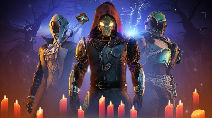 Three guardians wearing halloween armor.