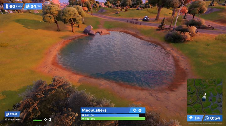 A lake in Fortnite.