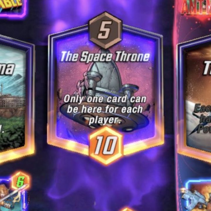 The space thjone location in Marvel Snap.
