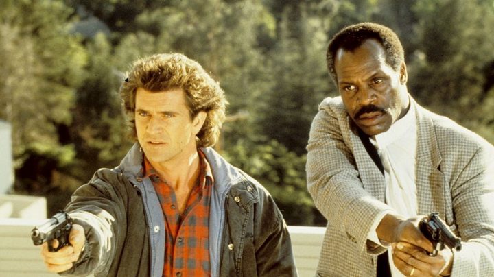 Mel Gibson and Danny Glover in Lethal Weapon (1987)