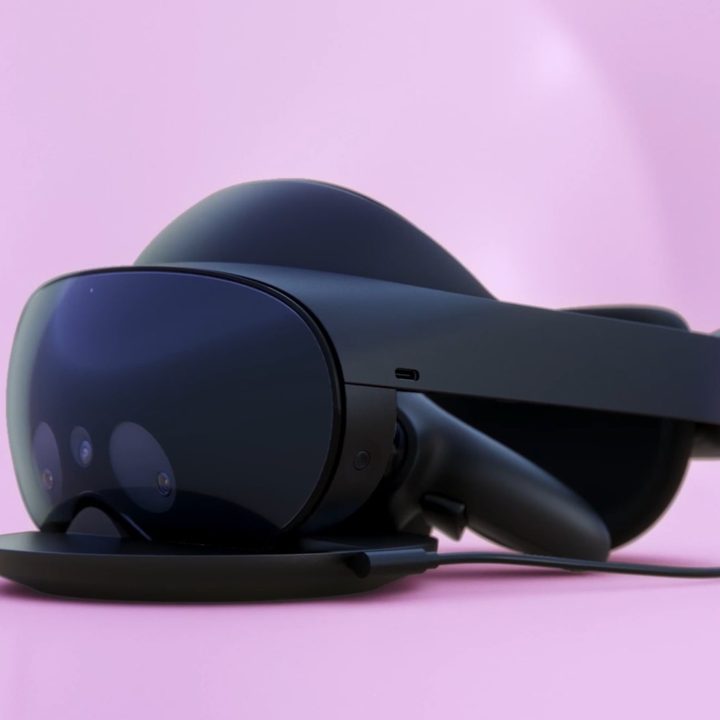 Meta Quest Pro has a dedicated charging dock.