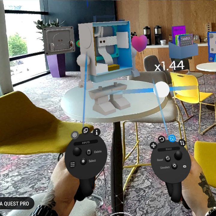 Meta Quest Pro has a higher resolution, color passthrough camera.