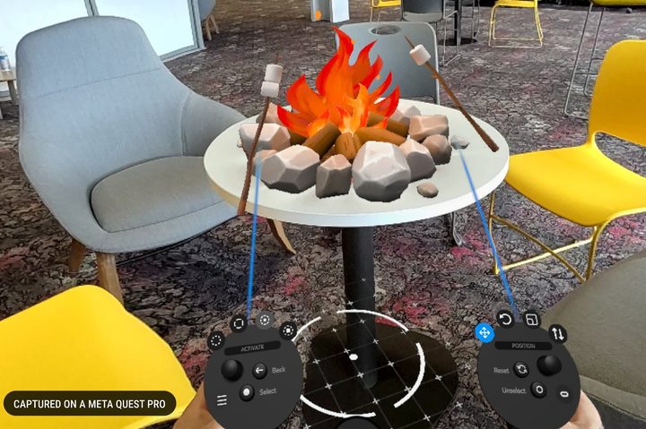 Meta shows Quest Pro's color passthrough camera.