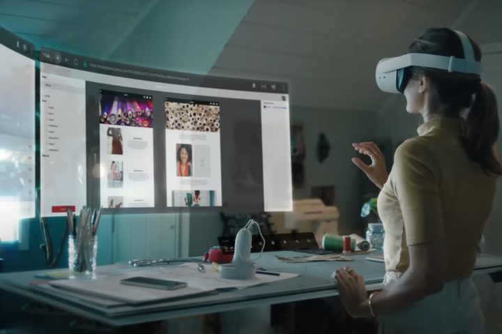Meta's simulation of the view from a next generation VR headset.