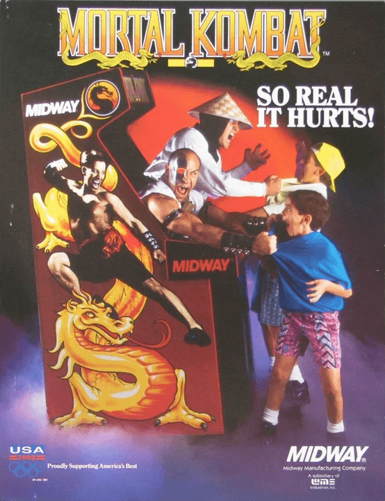 an advertisement for Mortal Kombat
