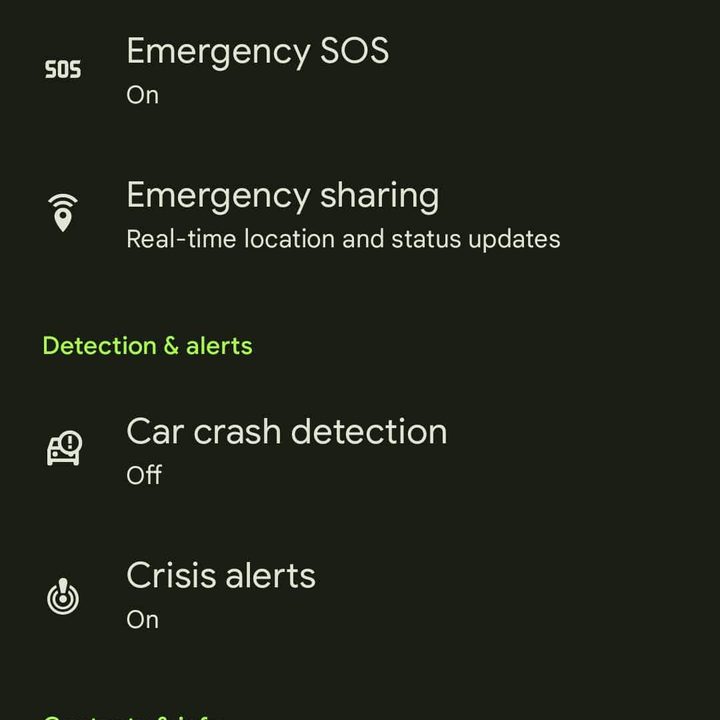 Car Crash detection demo on a Pixel.