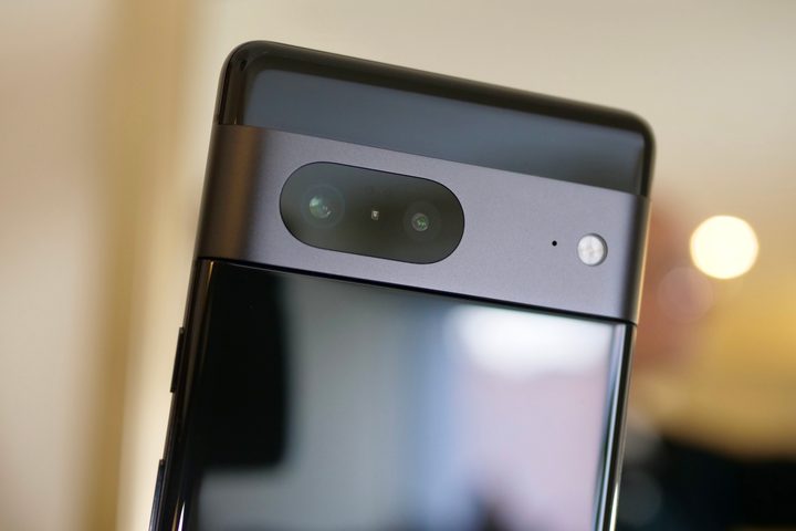 The Google Pixel 7's camera module.