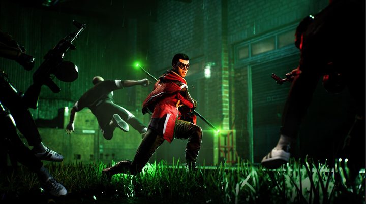 Robin fights the mob in Gotham Knights.