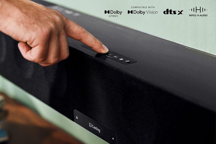 Sennheiser Ambeo Soundbar buttons.