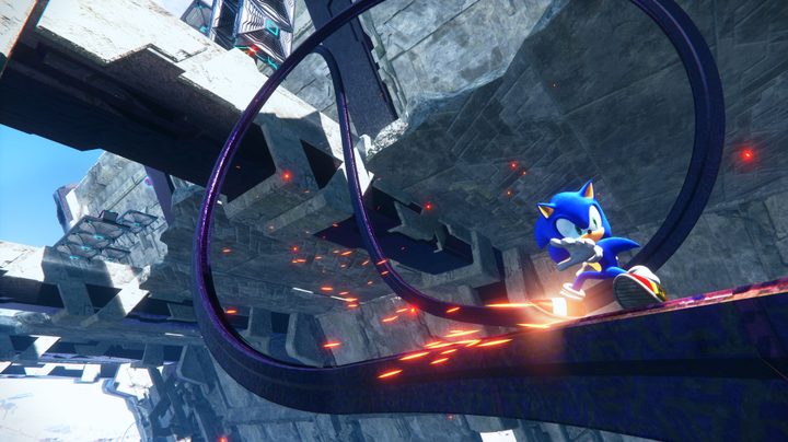 Sonic grinding a rail.