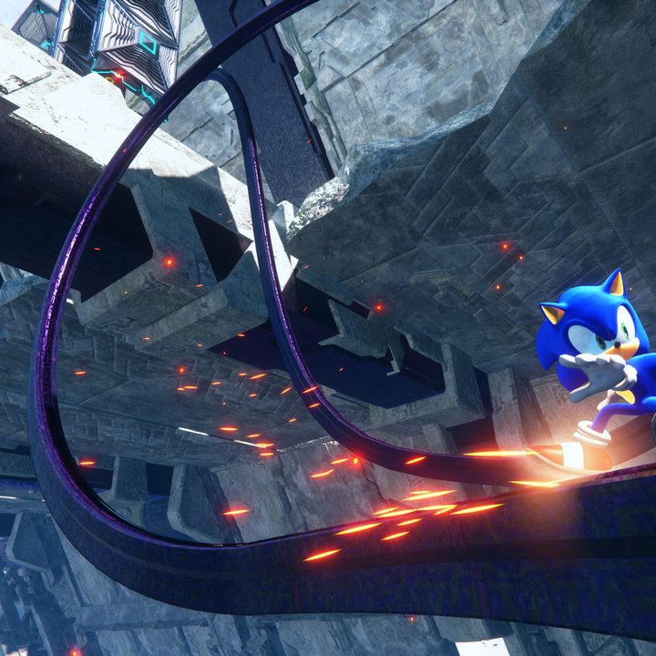 Sonic grinding a rail.