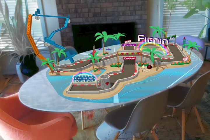 The Figmin app provides a great example of Meta Quest Pro's mixed-reality capabilities.