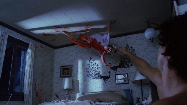 Tina is killed on the ceiling in A Nightmare on Elm Street.