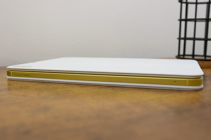 The iPad (2022) in its Magic Keyboard Folio accessory.
