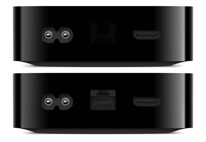Apple TV 4K 2022 rear of the devices.