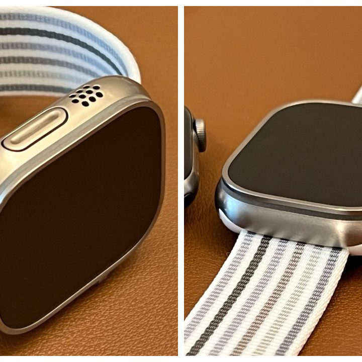 Removing the paint on Apple Watch Ultra.