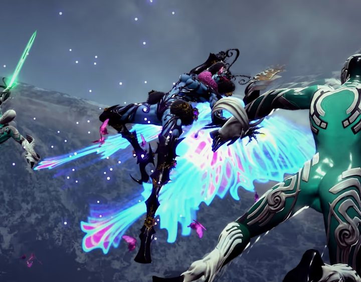 Madame Butterfly battles Homonculi in Bayonetta 3.