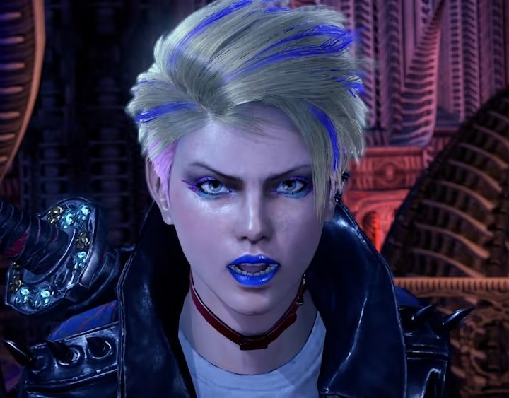Viola stares ahead in Bayonetta 3.