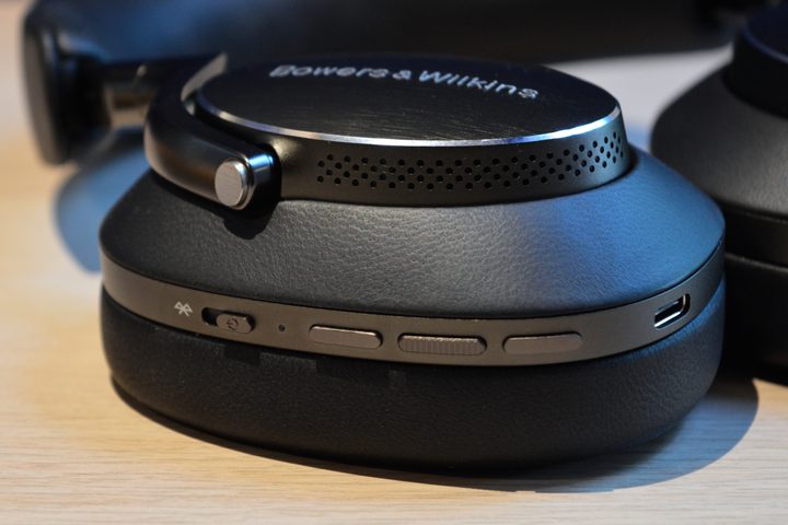 Bowers & Wilkins Px8 controls close-up.