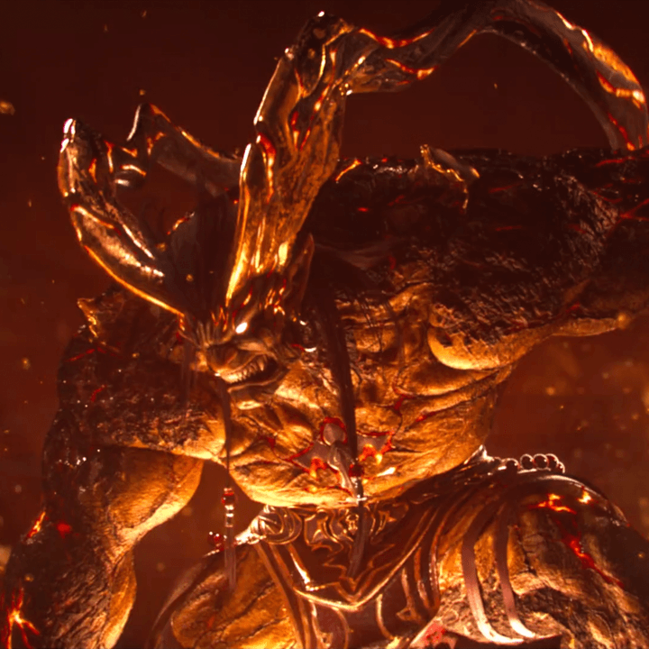 Ifrit stands tall in Crisis Core: Final Fantasy VII Reunion.