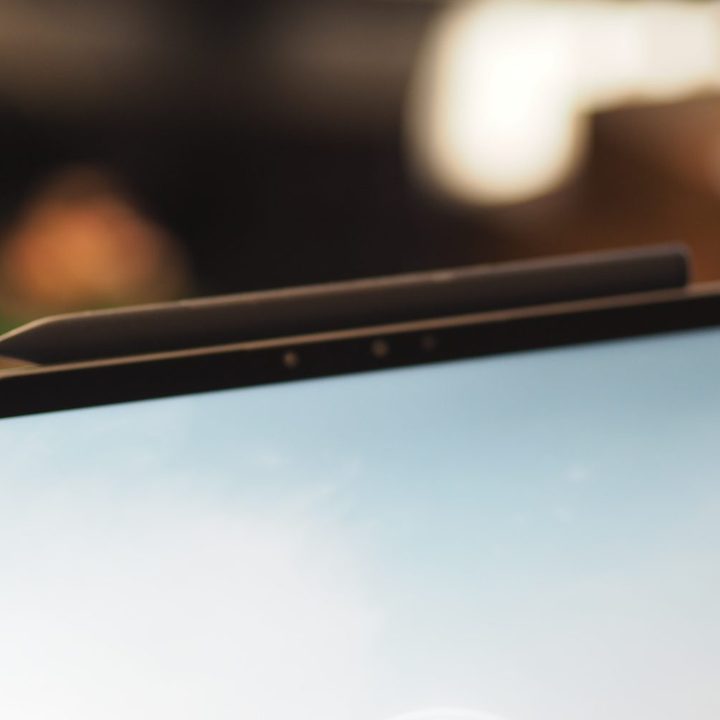 Dell XPS 13 2-in-1 front view showing webcam.