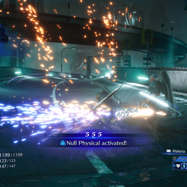 Zack slashes an enemy in Crisis Core: Final Fantasy VII Reunion.