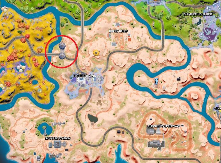 Map of The Driftwood in Fortnite.