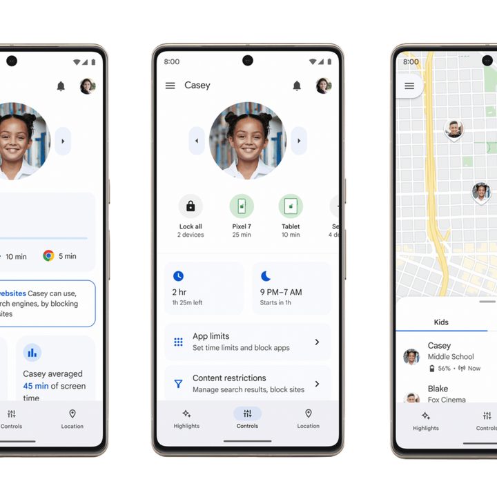 Google Family Link app.