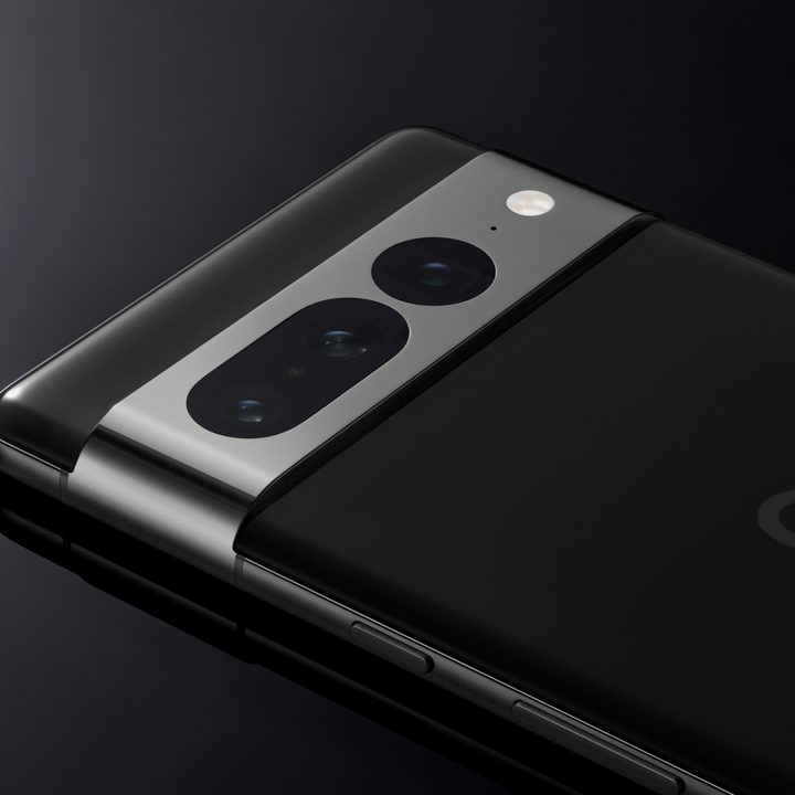 The Google Pixel 7 Pro in black.