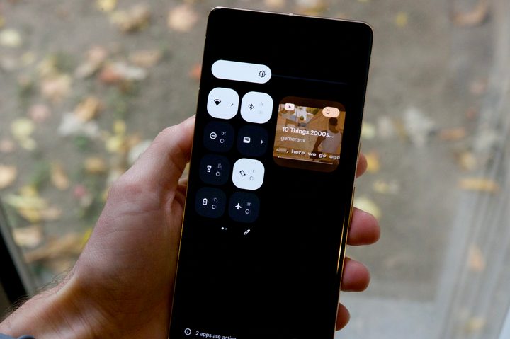 A Quick Settings bug on the Pixel 7 Pro.