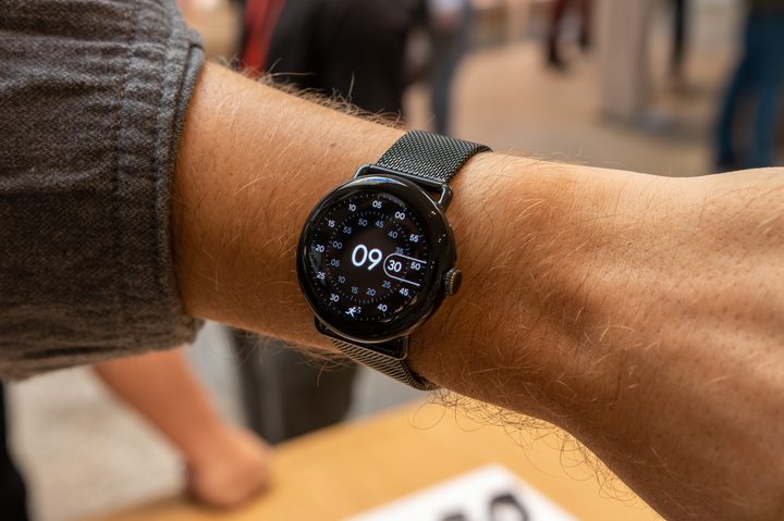 Google Pixel Watch on a wrist.