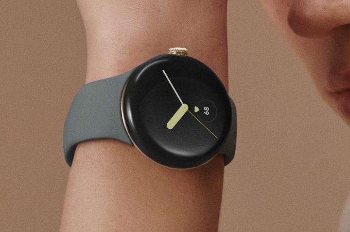 Someone wearing the Google Pixel Watch.