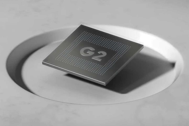 Render of Google's Tensor G2 chip.
