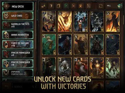 Gwent: The Witcher Card Game unlocking new cards.