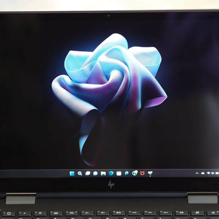 HP Envy x360 13 2022 front view showing display.
