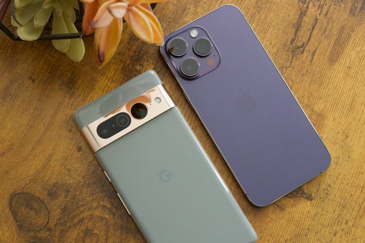 iPhone 14 Pro and Google Pixel 7 Pro.