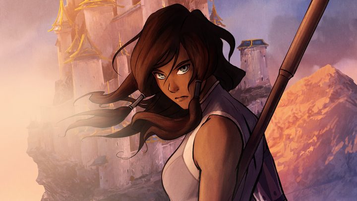 Korra looks at the viewer in The Legend of Korra.