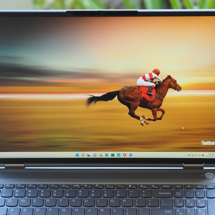 Lenovo ThinkBook 16p Gen 3 front view showing display.