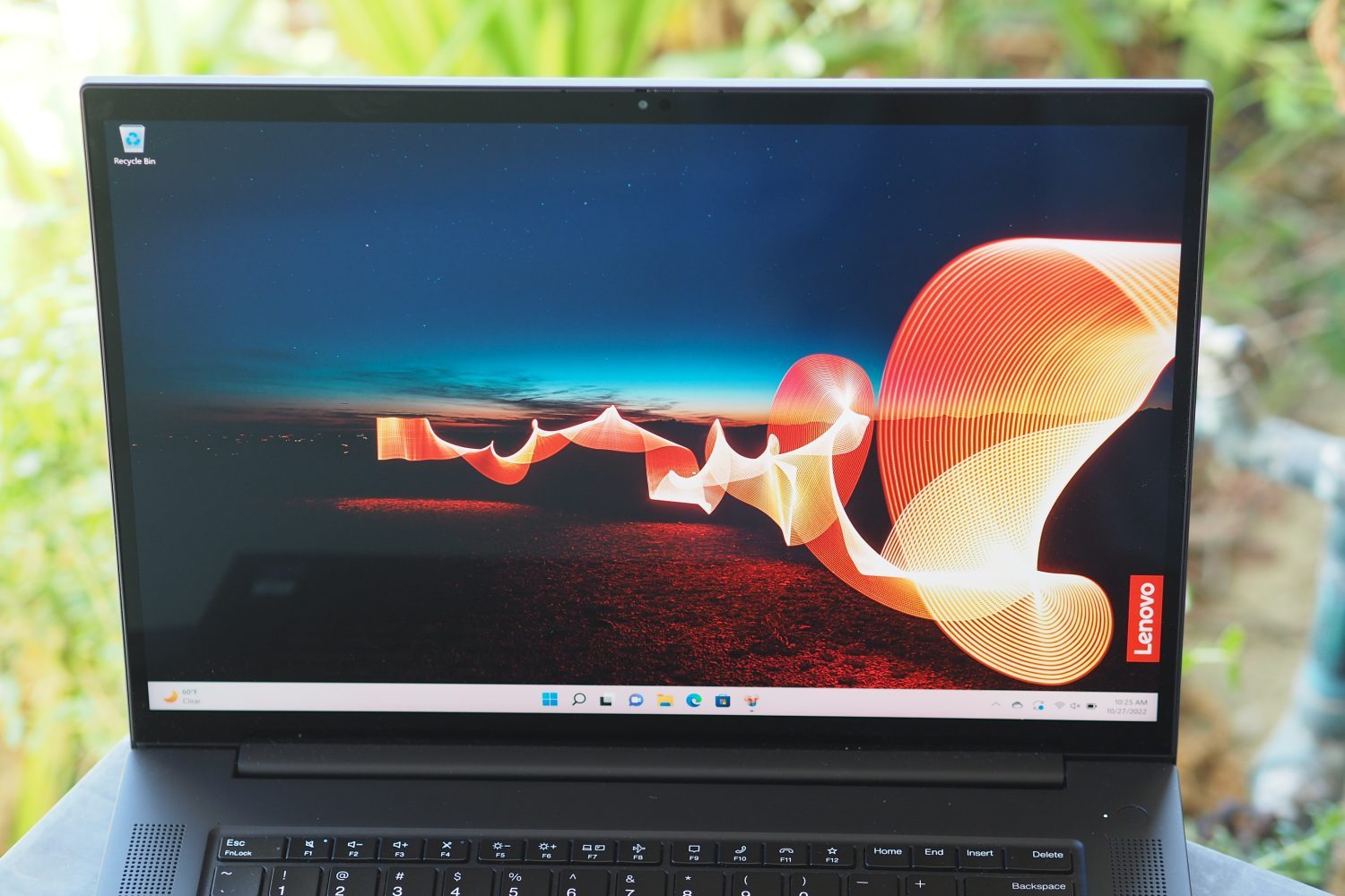 Lenovo ThinkPad X1 Extreme Gen 5 front view showing display.