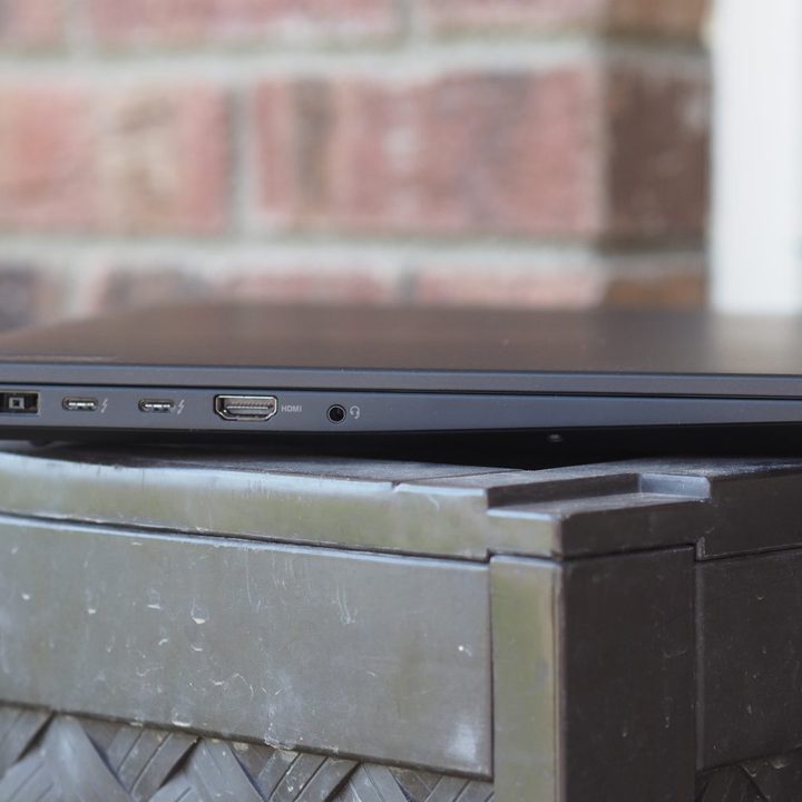 Lenovo ThinkPad X1 Extreme Gen 5 left side showing ports.