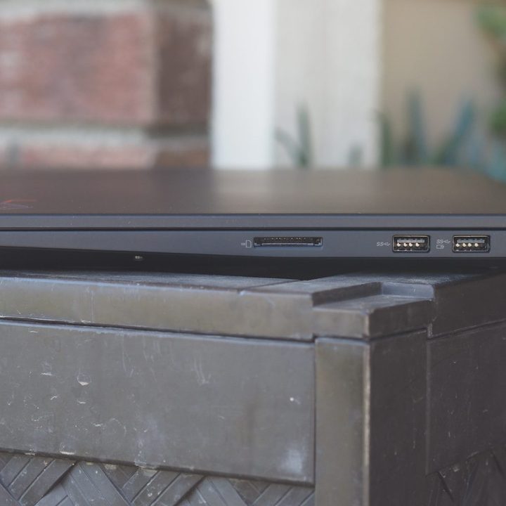 Lenovo ThinkPad X1 Extreme Gen 5 right side showing ports.