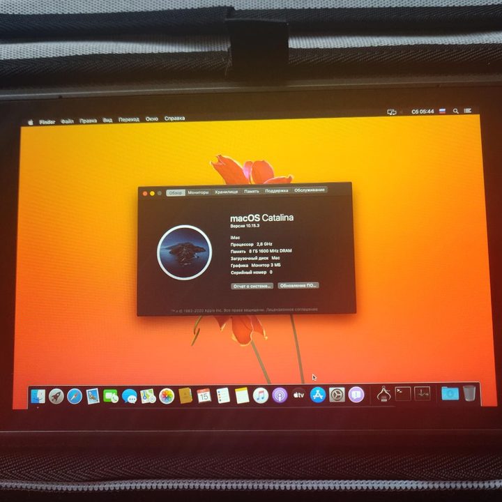 MacOS Catalina running on a Steam Deck.