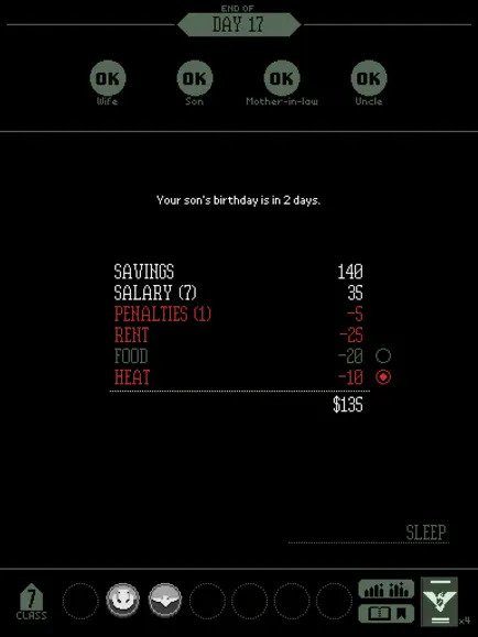 Papers please daily statistics gameplay on iPad.