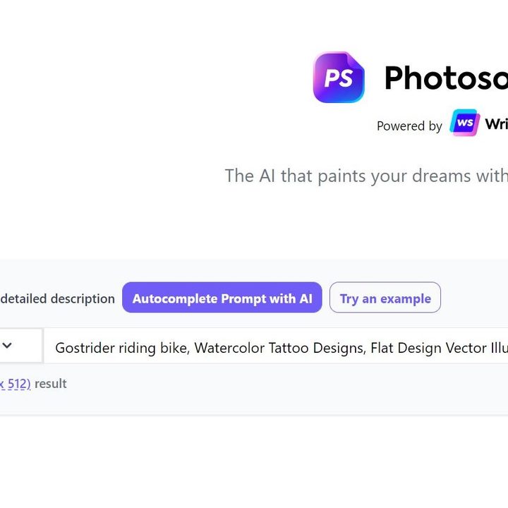 Photosonic AI image generator.